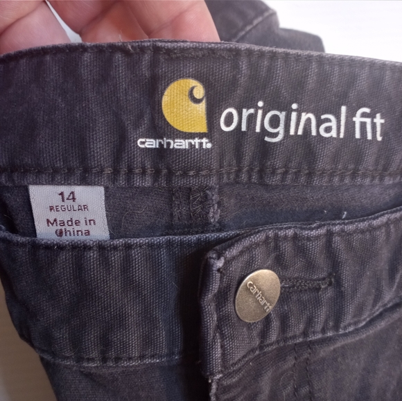 Carhartt Double Knee Jeans Sz 14 Regular - Picture 4 of 10